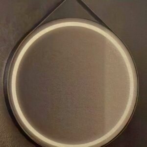 SPECCHIO LED TONDO CORNICE NERA  D. 70